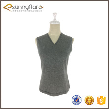 Good quality cashmere sleeveless wool sweater design for women